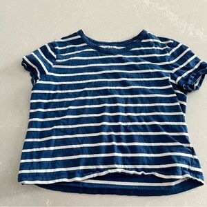 Cotton Striped Blue and White Shirt